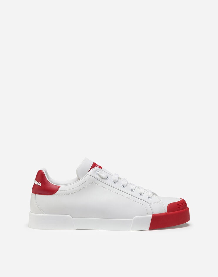 Calfskin nappa Portofino sneakers with rubber toe - 1