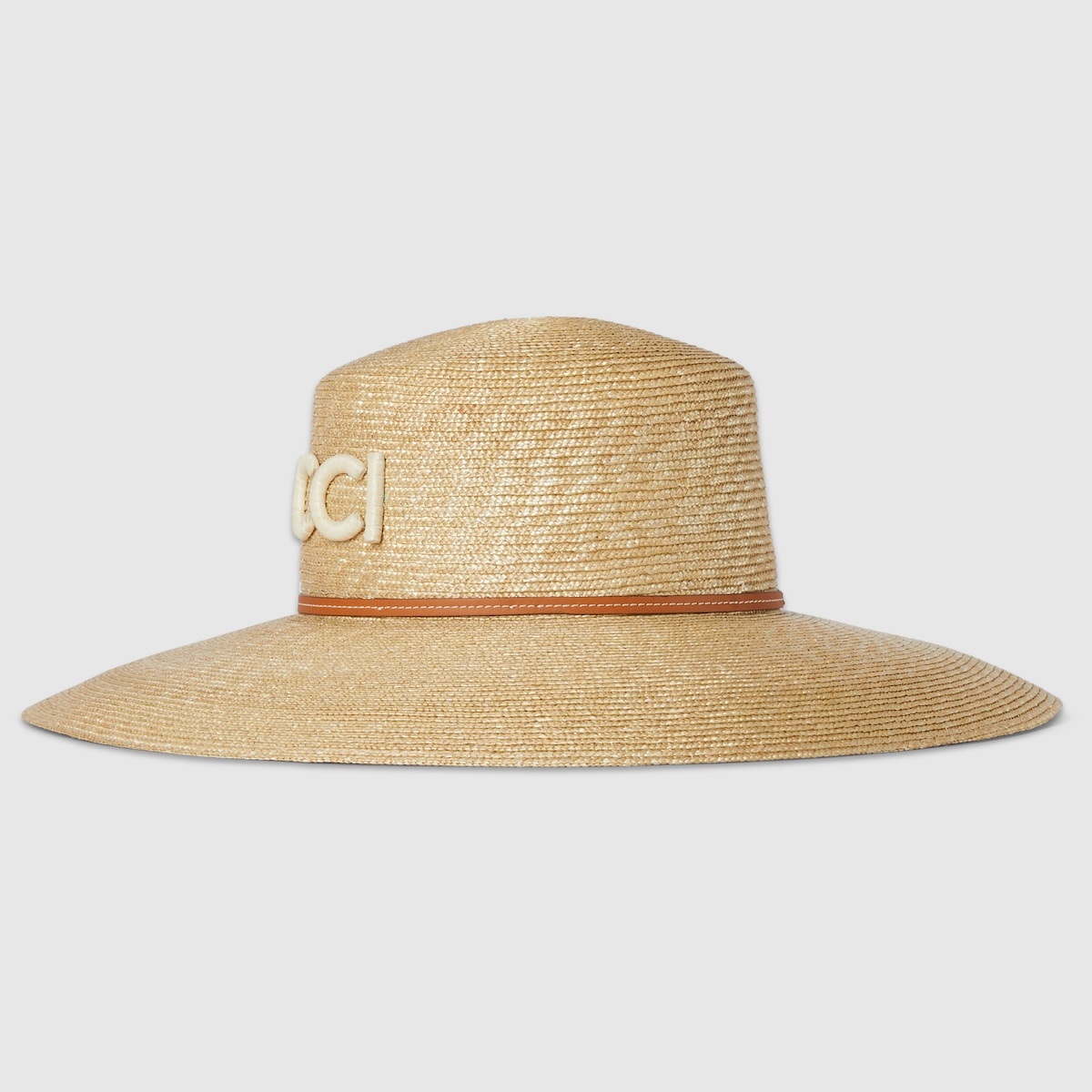 Straw wide-brim hat - 2