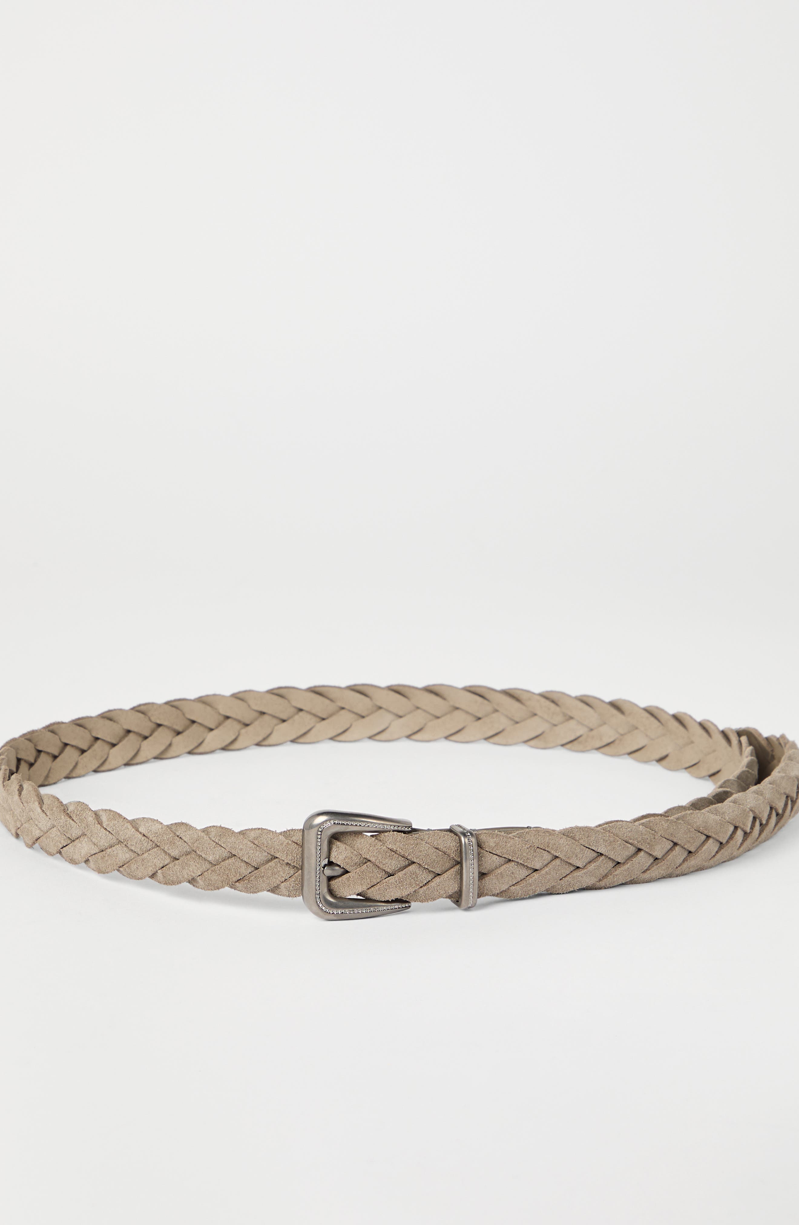 Brunello Cucinelli Braided belt in Light Grey at Nordstrom - 2