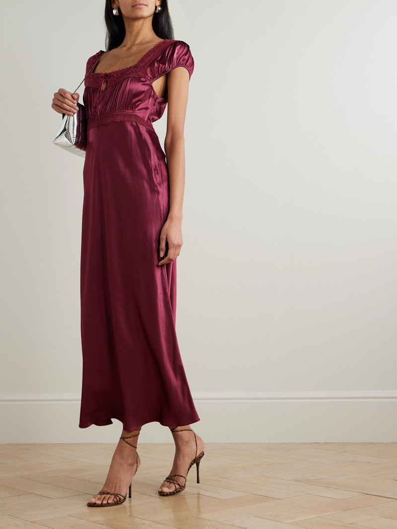 RIXO Maeva Scalloped Broderie Anglaise-trimmed Satin Midi Dress outlook