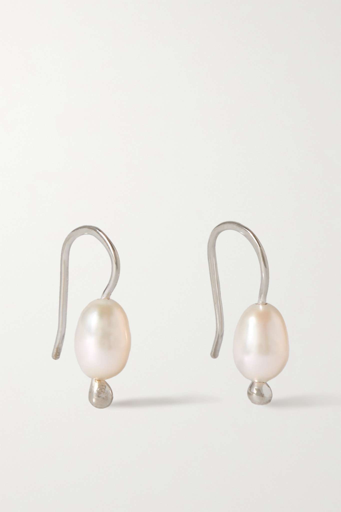 Mermaid silver and pearl earrings - 1