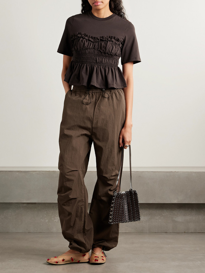 CECILIE BAHNSEN Brooks Paneled Recycled-shell Track Pants outlook