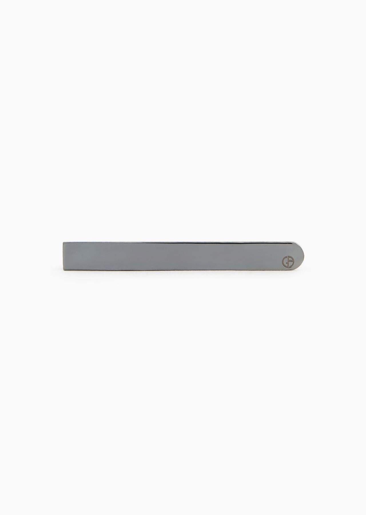 Sterling silver tie pin with enamelled logo - 1