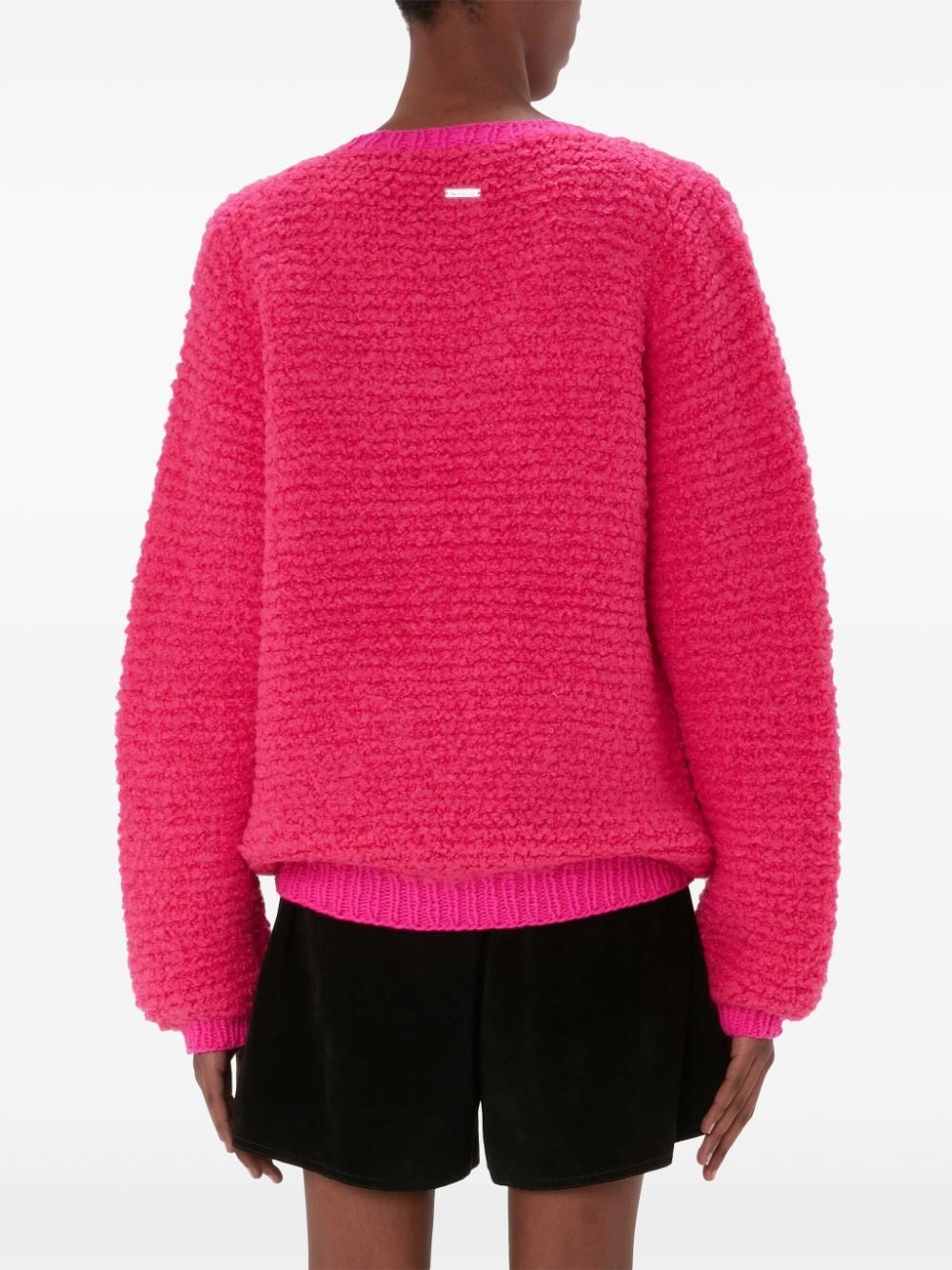 bouclÃ© V-neck sweater - 4