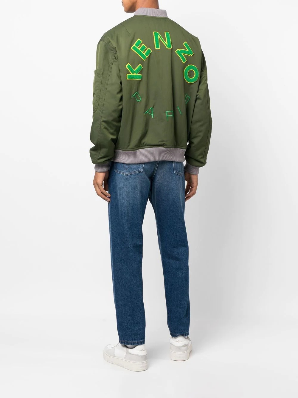 Varsity logo-patch bomber jacket - 2