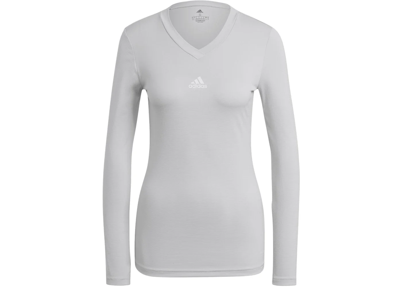 adidas Women's Team Base Tee Team Light Grey - 1