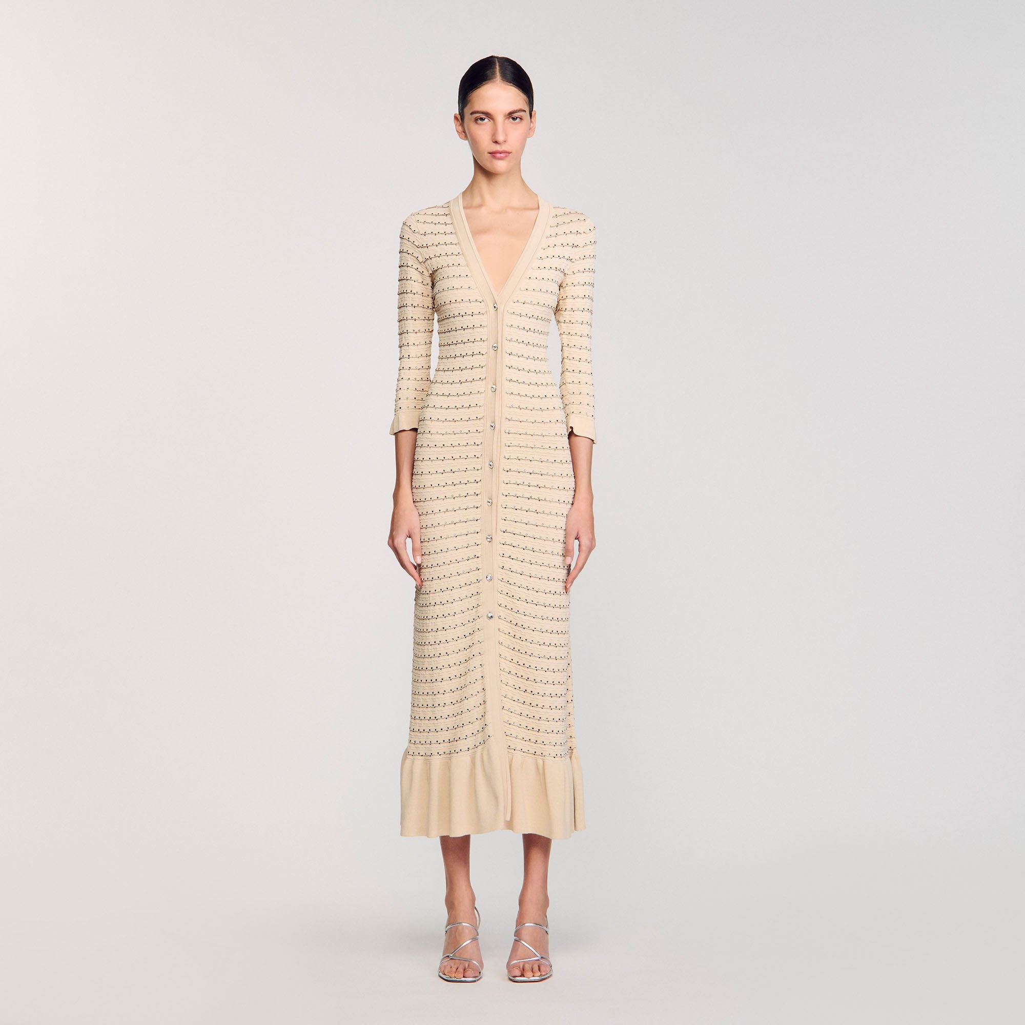 RHINESTONE KNIT MAXI DRESS - 2