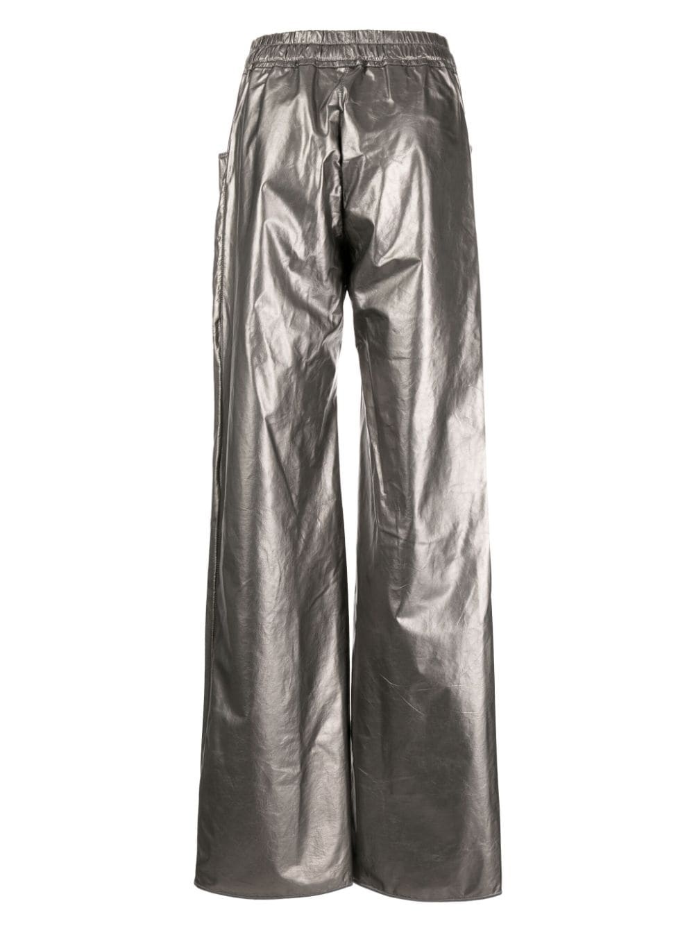 metallic-finish drawstring trousers - 2