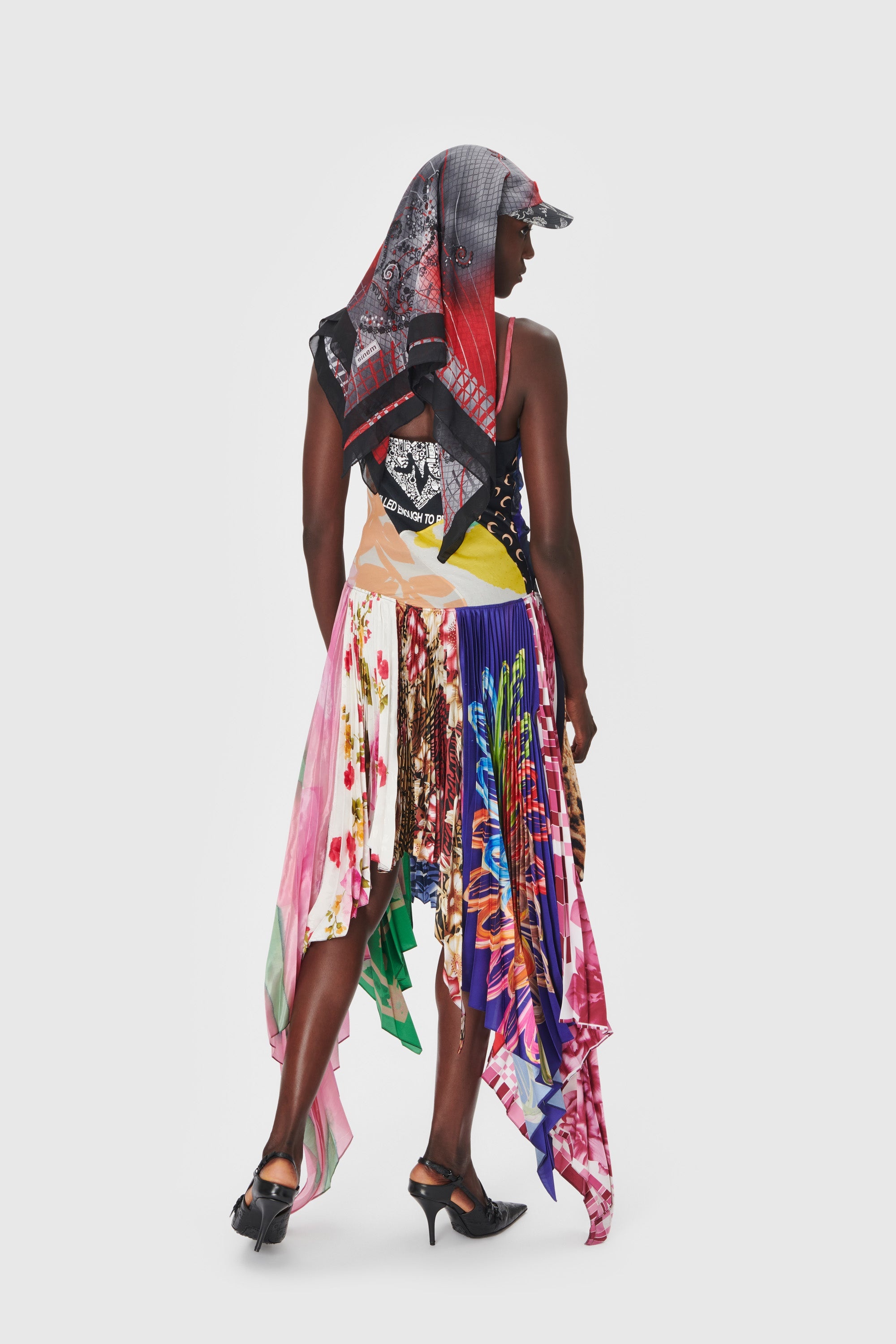 Regenerated Silk Scarves Strap Dress - 3