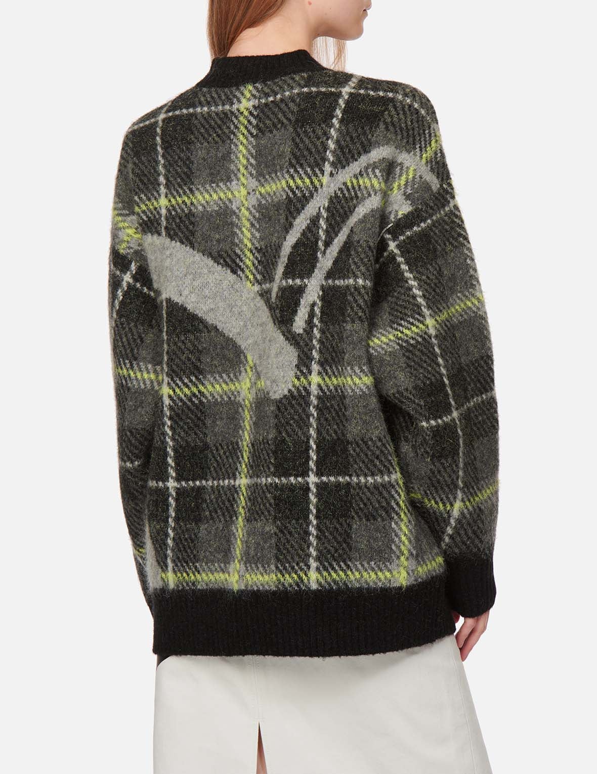 Checked Knitted Sweater - 4