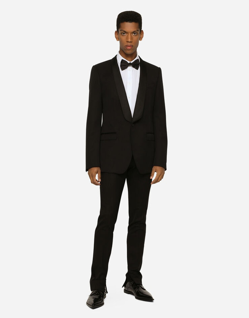 Single-breasted stretch wool Sicilia-fit tuxedo jacket 4