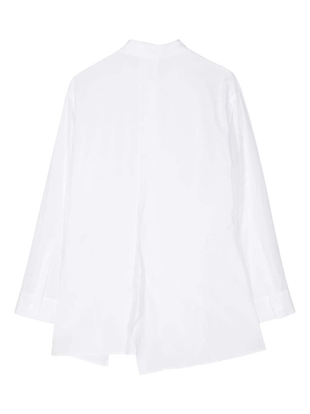 draped long-sleeve shirt - 2