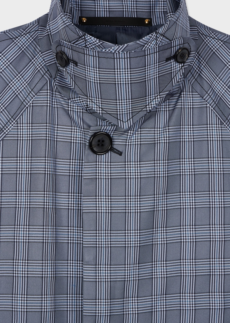 Oversized Cotton-Blend Check Car Coat 4