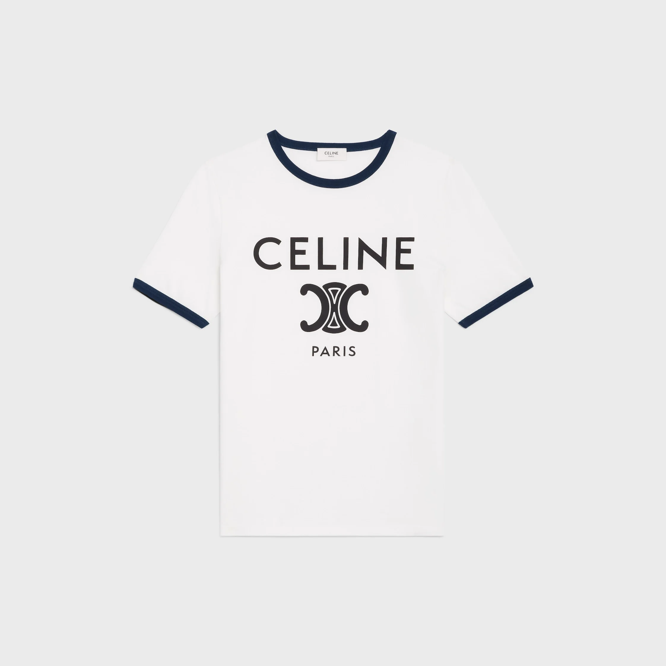 celine paris t-shirt in cotton jersey - 1