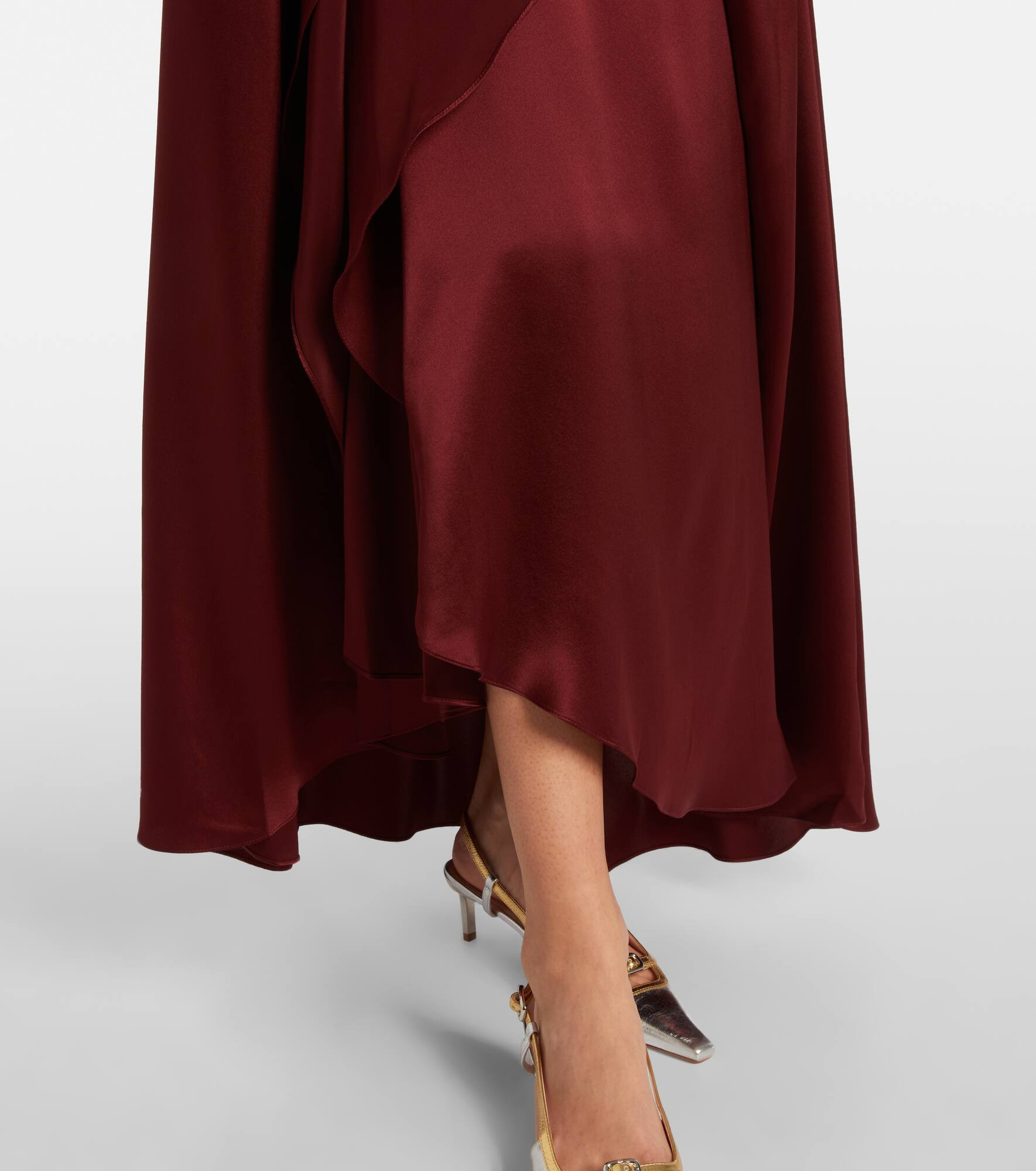 Hiba caped silk gown - 5