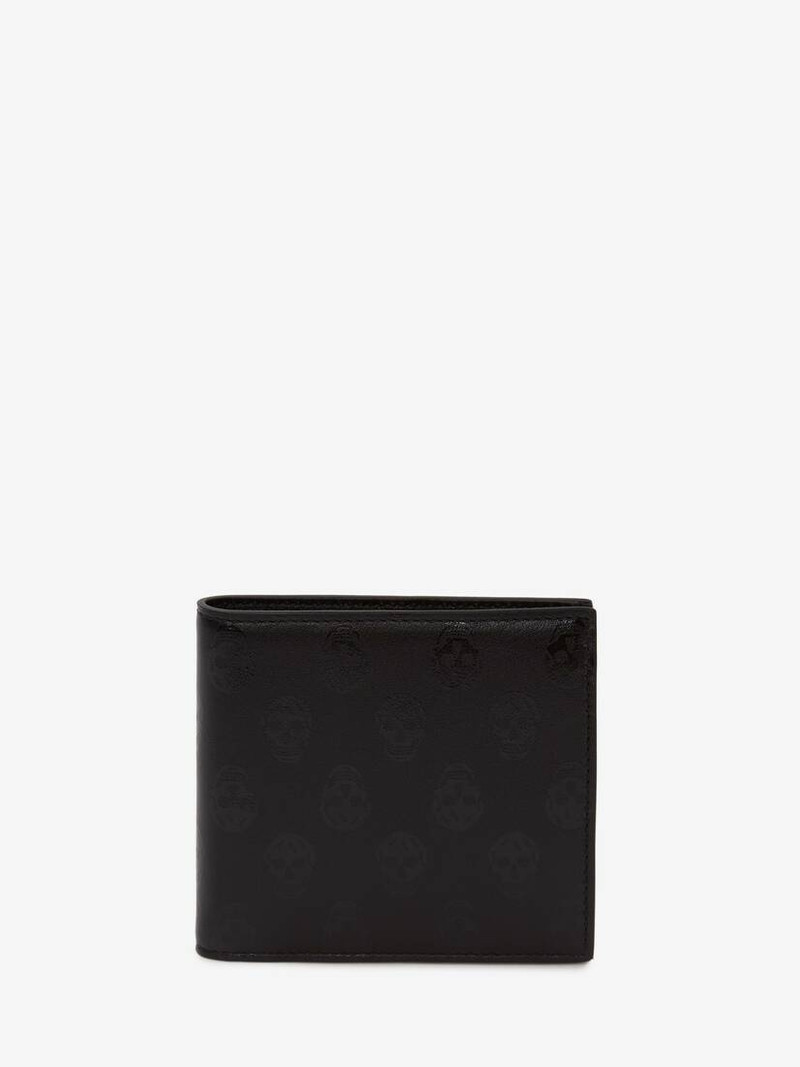 Bilker Skull Billfold Wallet in Black 1