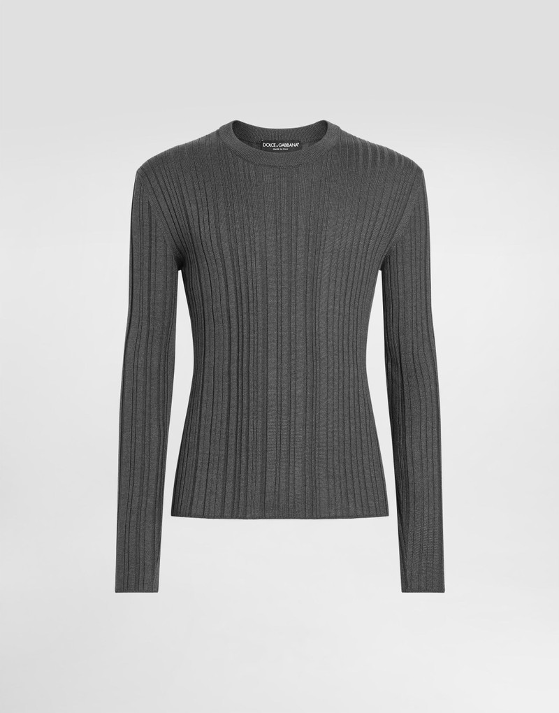 Silk crewneck pullover 1