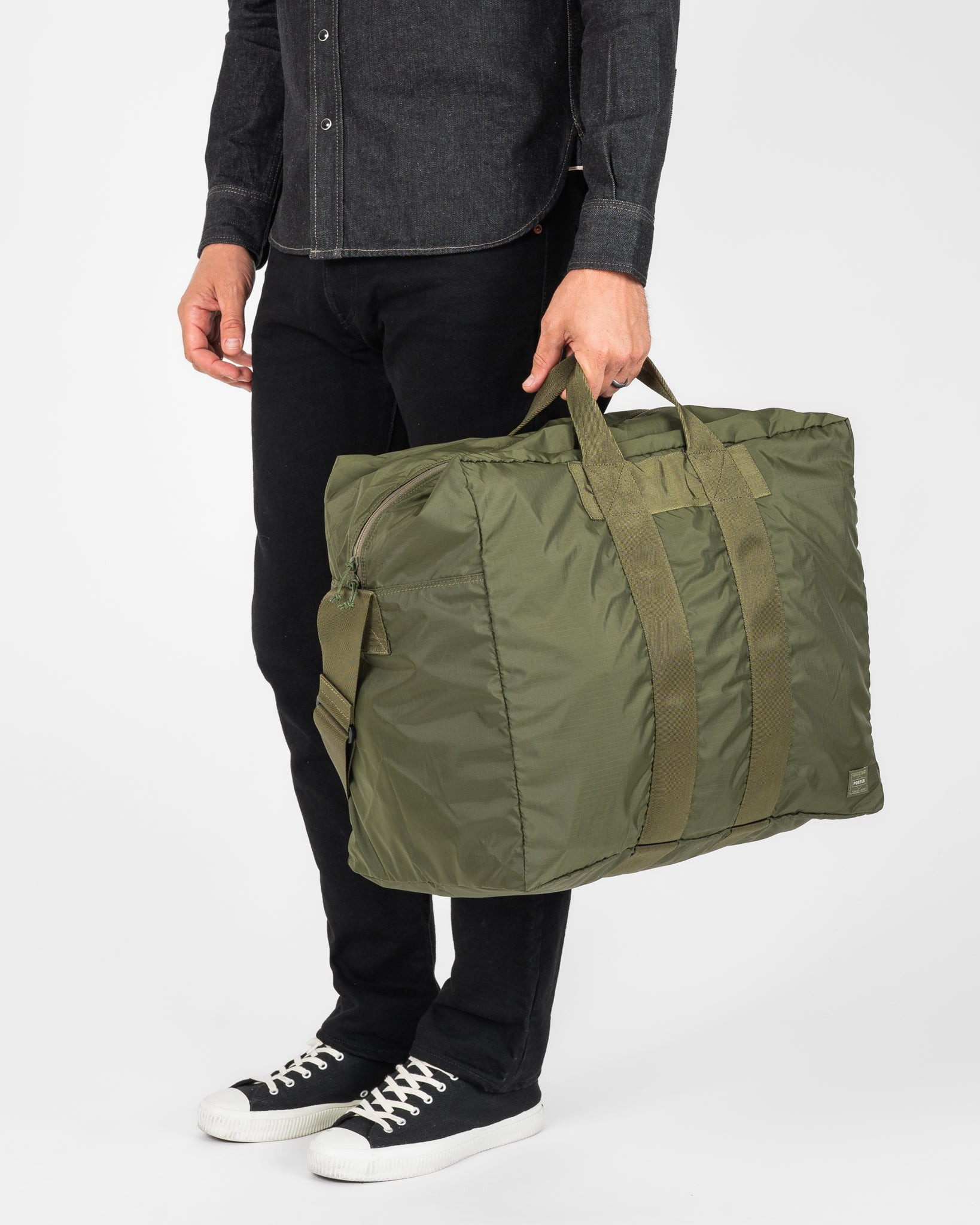 PORTER - YOSHIDA & CO. - FLEX DUFFLE BAG - OLIVE - 3