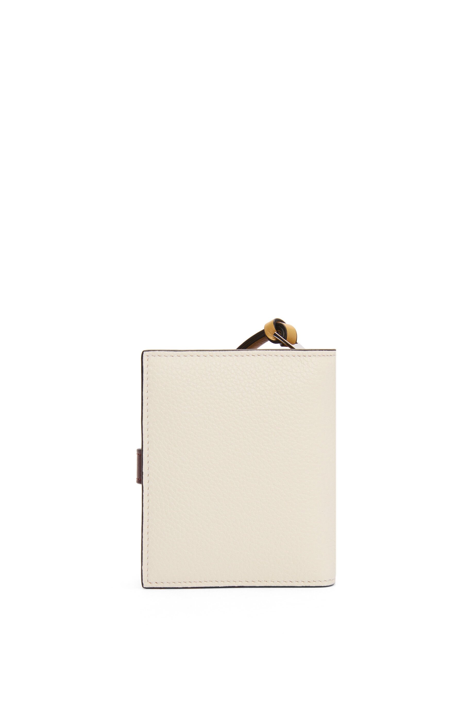 Compact zip wallet in soft grained calfskin - 4