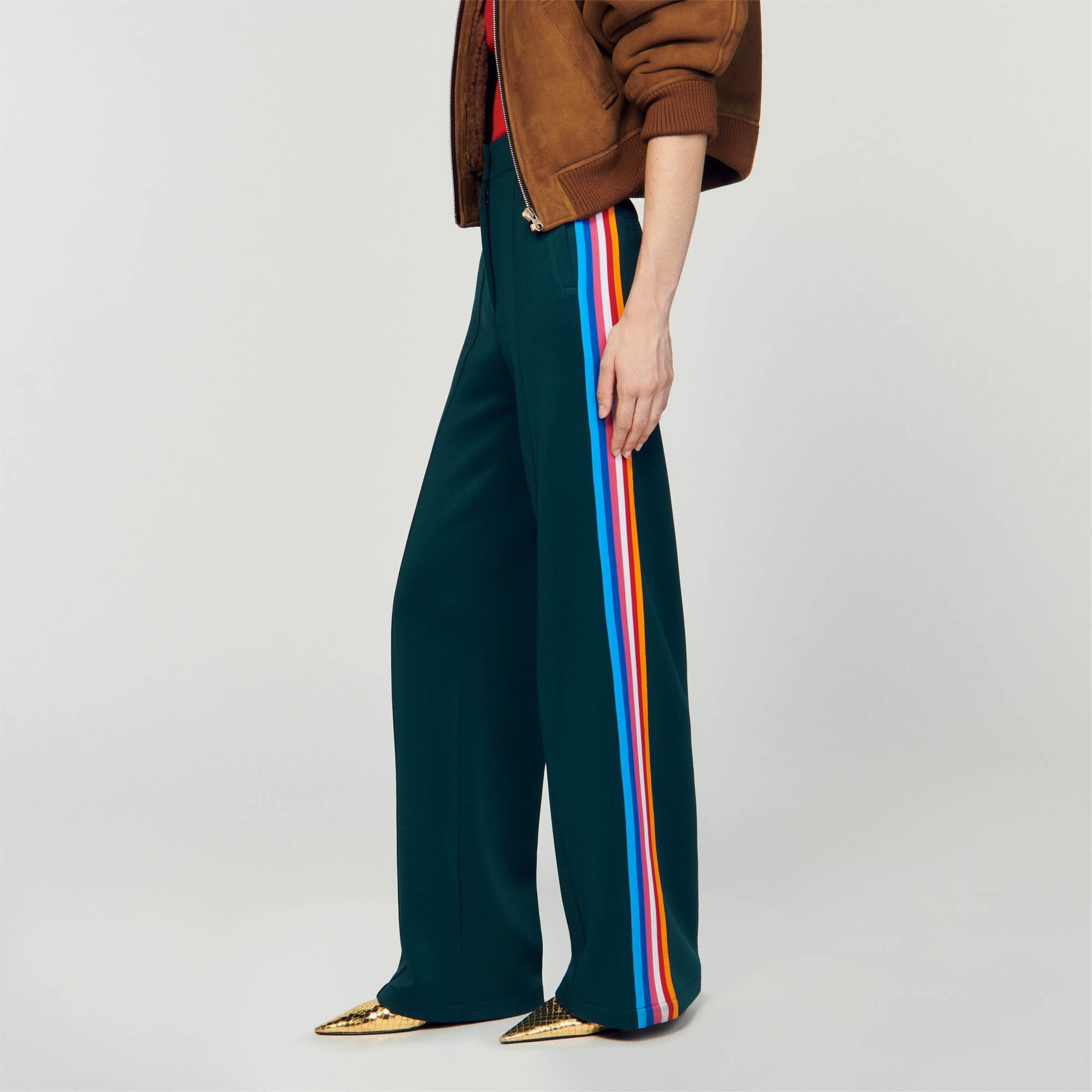 TROUSERS WITH SIDE STRIPES - 5