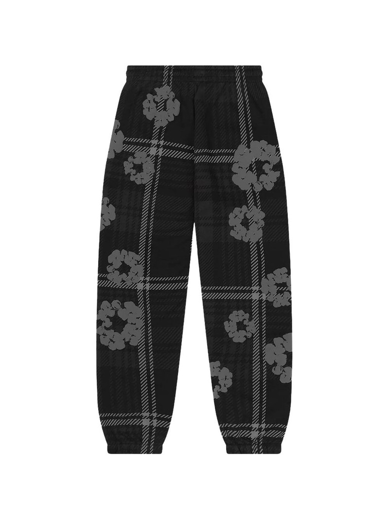 DENIM TEARS plaid wreath sweatpants outlook