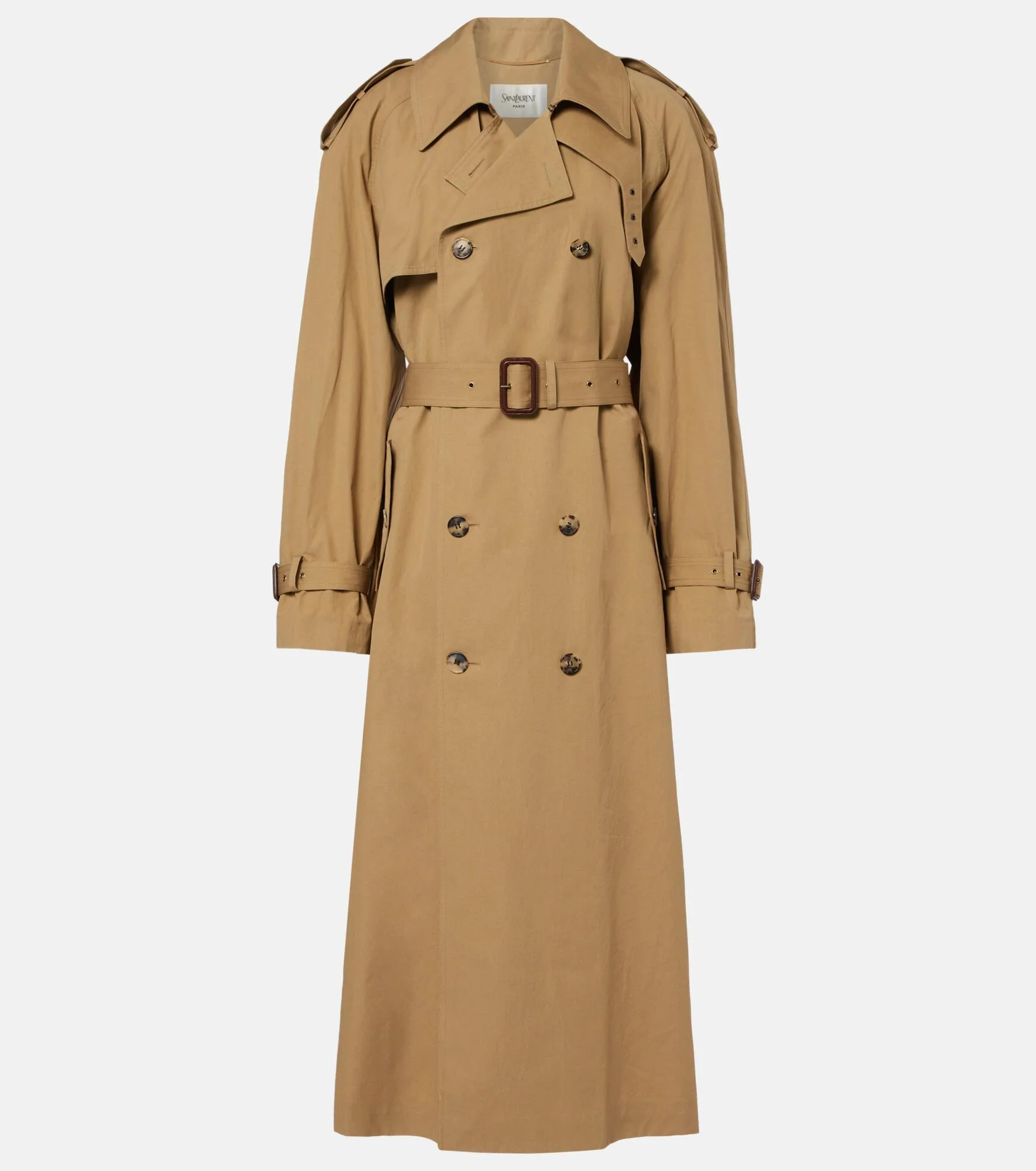 Cotton and silk trench coat - 1