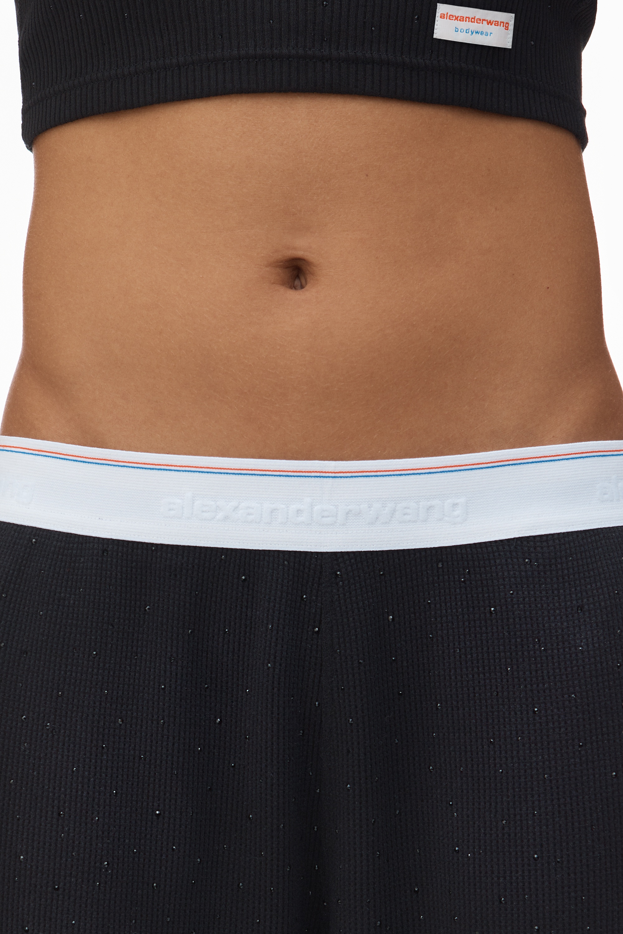 Crystal Hotfix Jogger Pant in Waffle Knit - 4