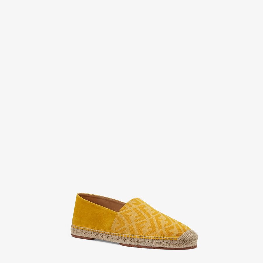 Yellow fabric and suede espadrilles - 2