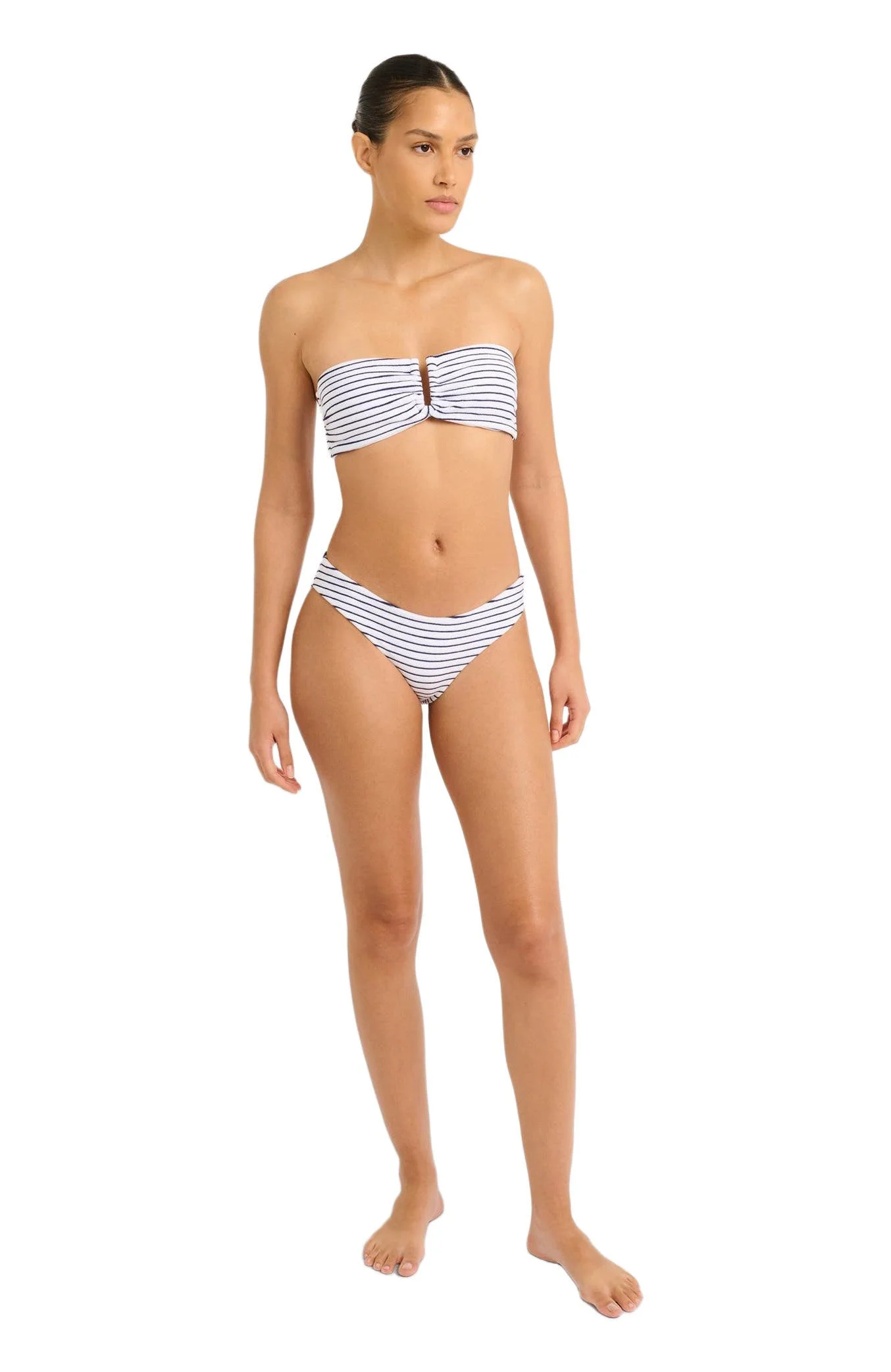 Onia Genevieve Bikini Top in White/deep Navy at Nordstrom - 1