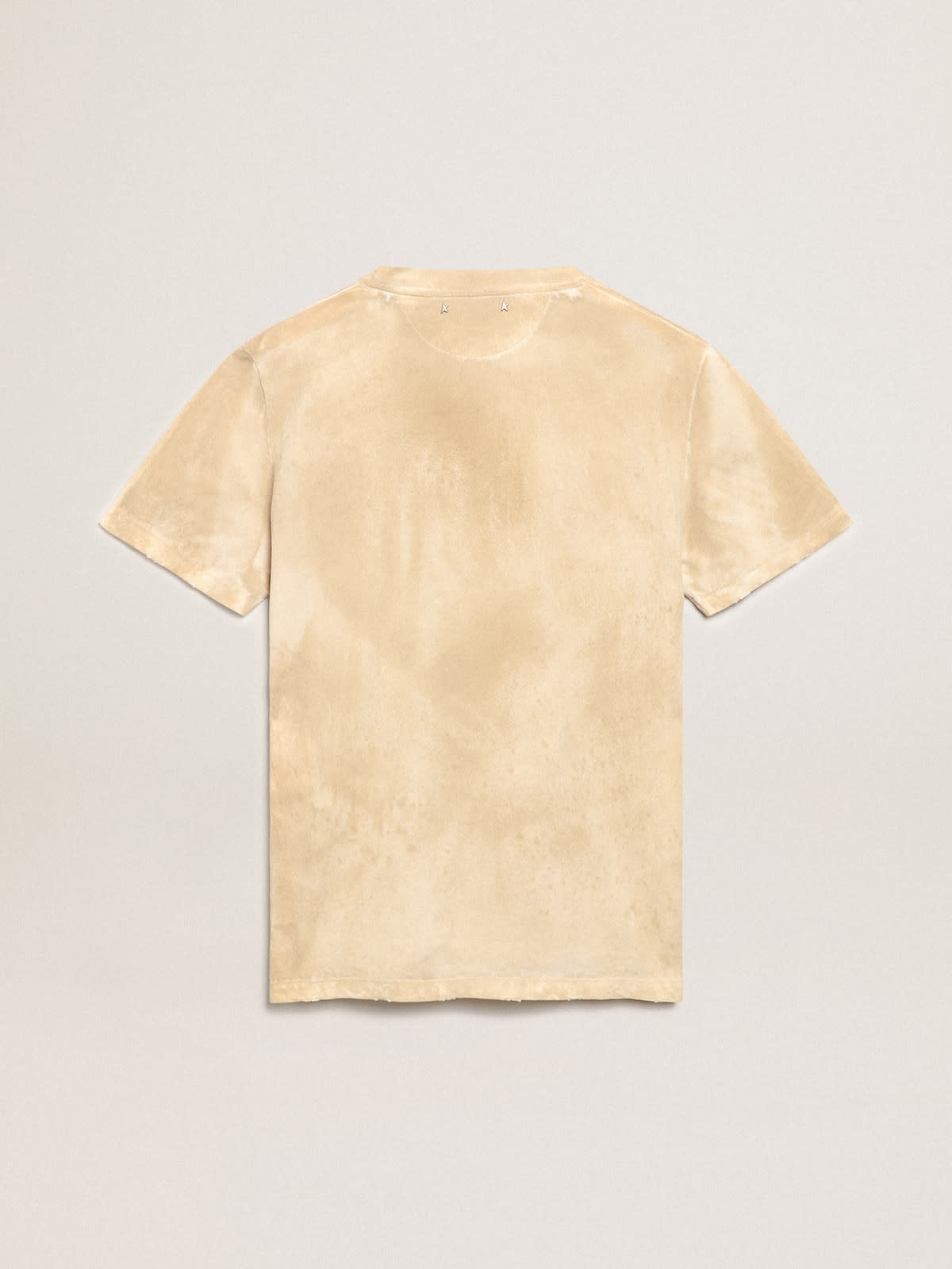 Women's bone white T-shirt with floral print - 6