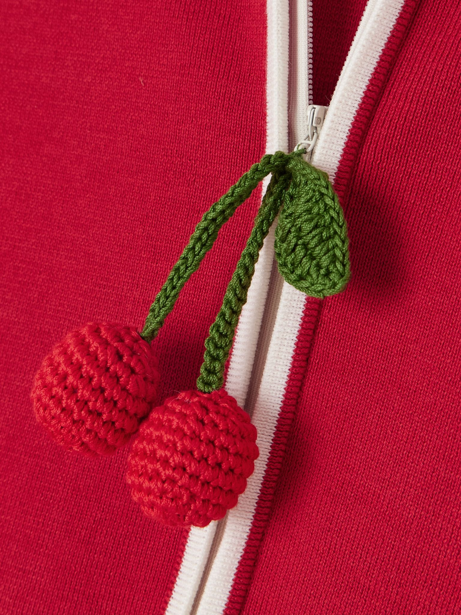 Cropped cotton cardigan Red - 6