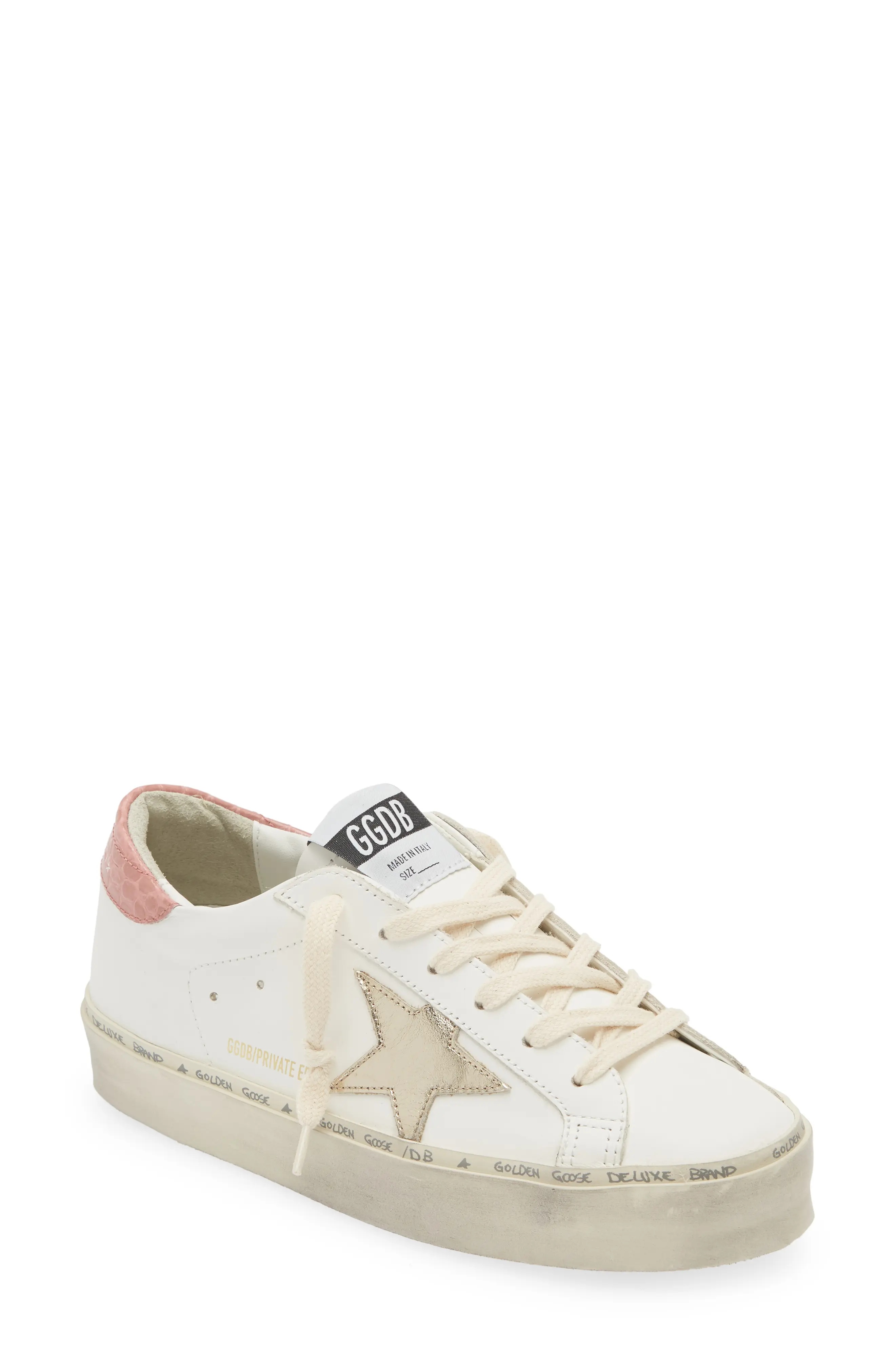 Hi Star Low Top Platform Sneaker in White/Platinum - 1