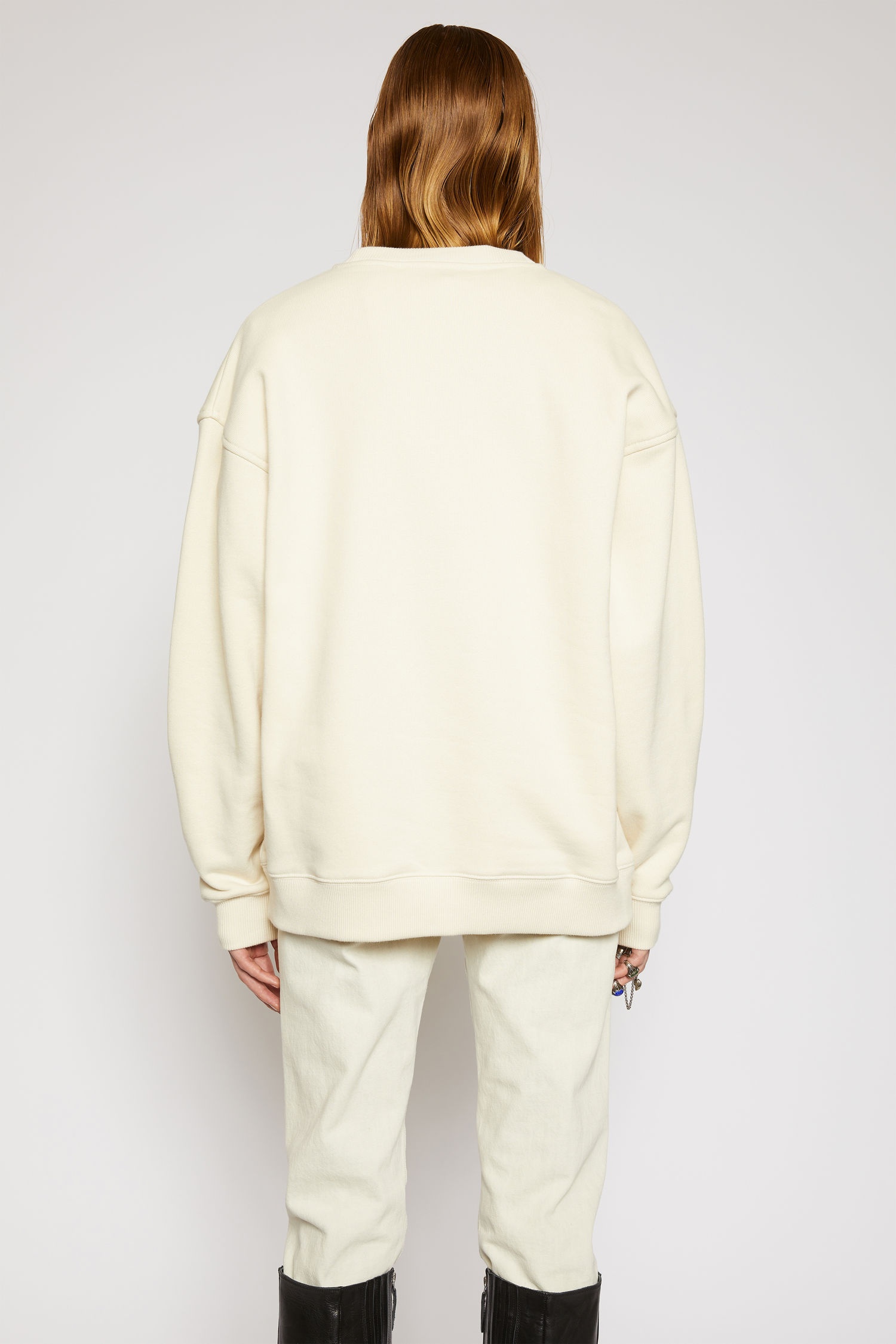 Reverse-label sweatshirt warm white - 3