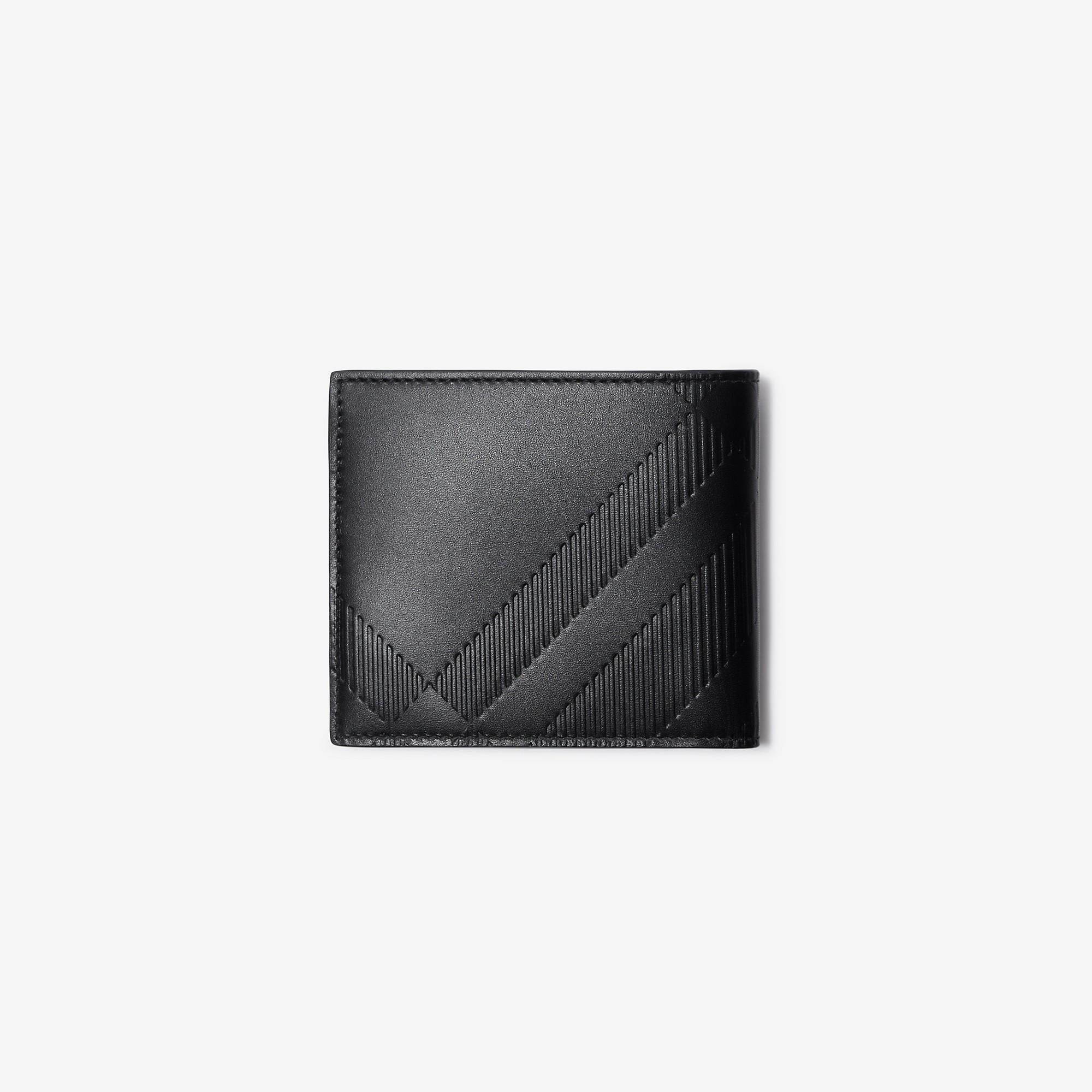 Check Leather Bifold Wallet - 3