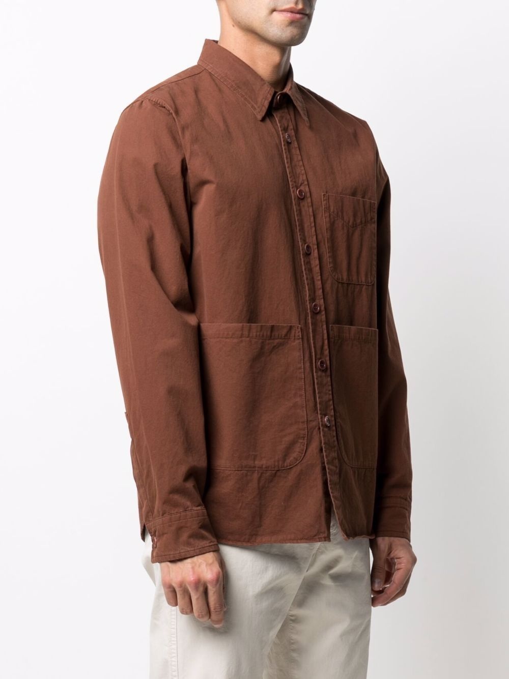 pocket-detail long-sleeve shirt - 3