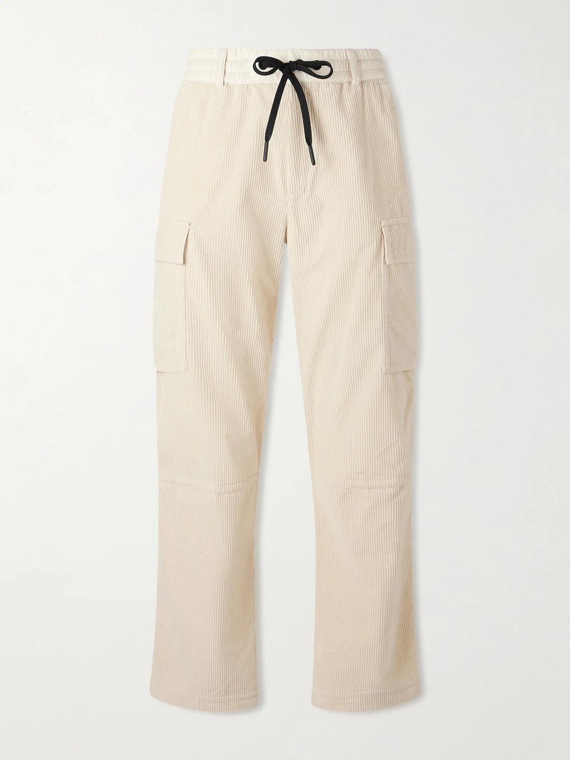 Straight-Leg Cotton-Corduroy Drawstring Cargo Trousers - 1