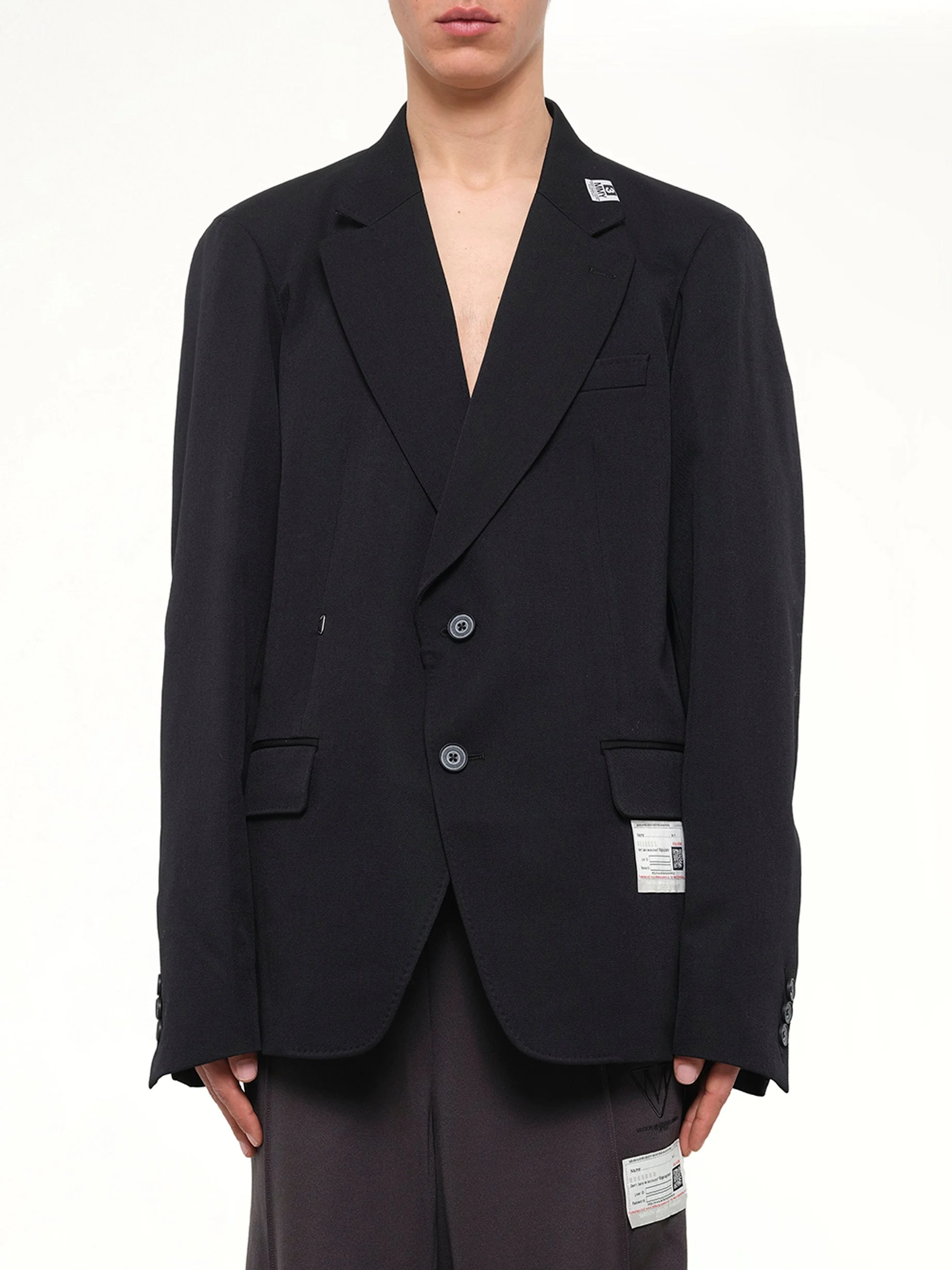 Switch Front Blazer in Black - 1