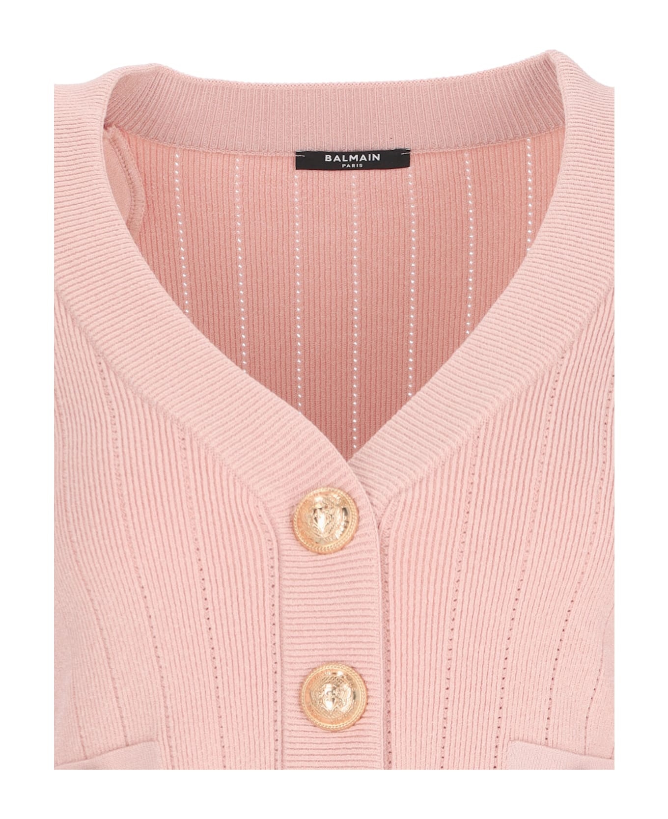 Cropped Cardigan With Buttons - 3