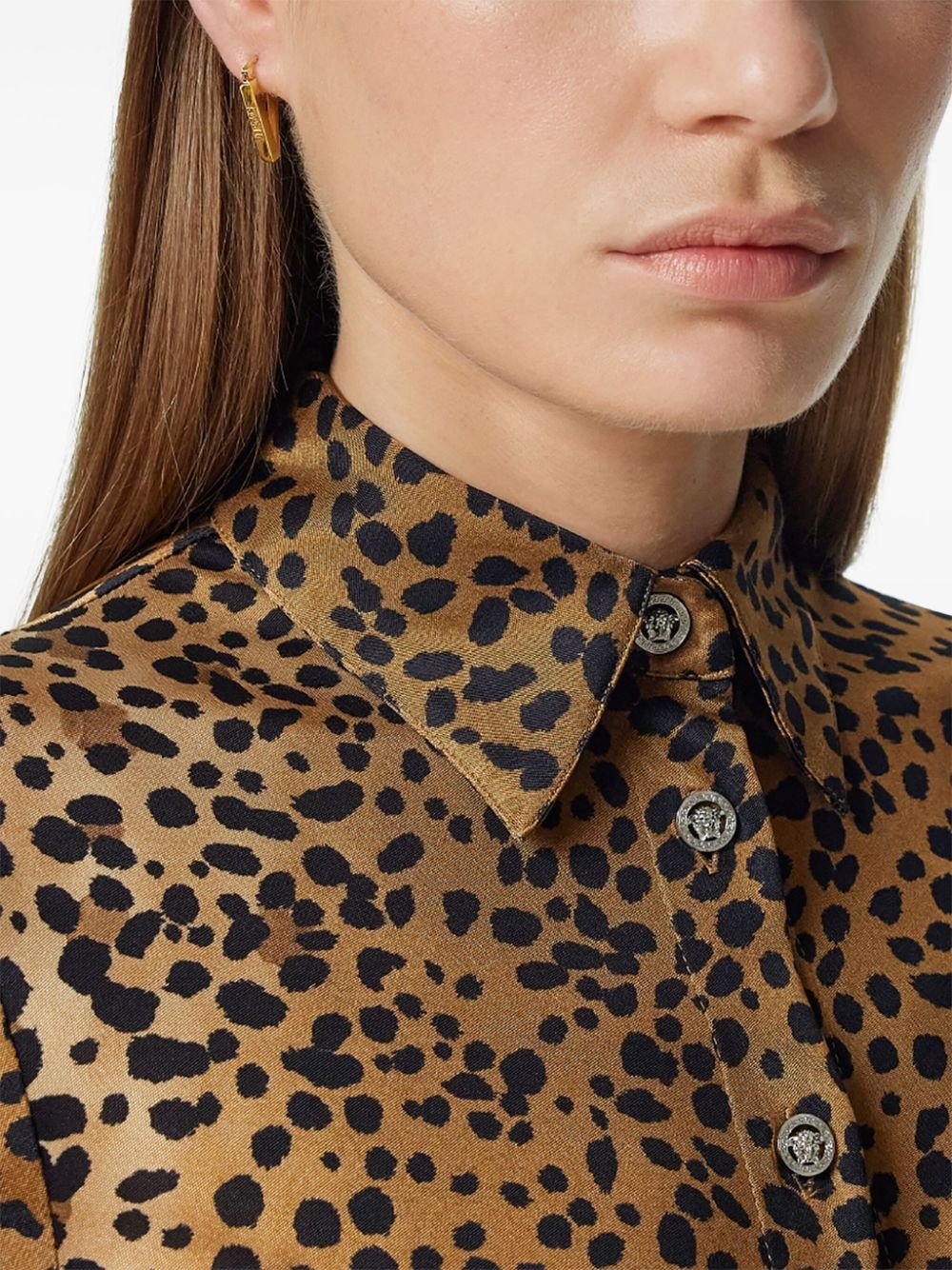 leopard-print shirt - 5