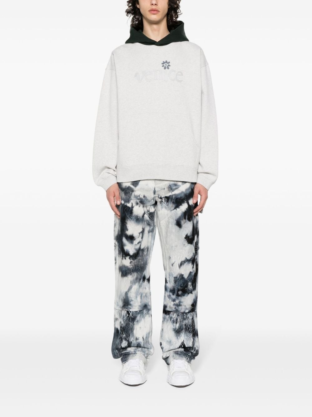graphic-print cotton hoodie - 2