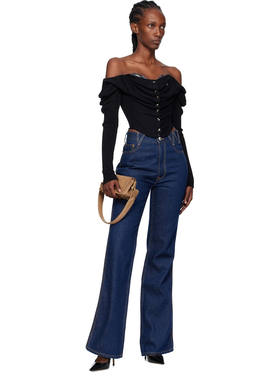 Black Bea Corset Cardigan - 4