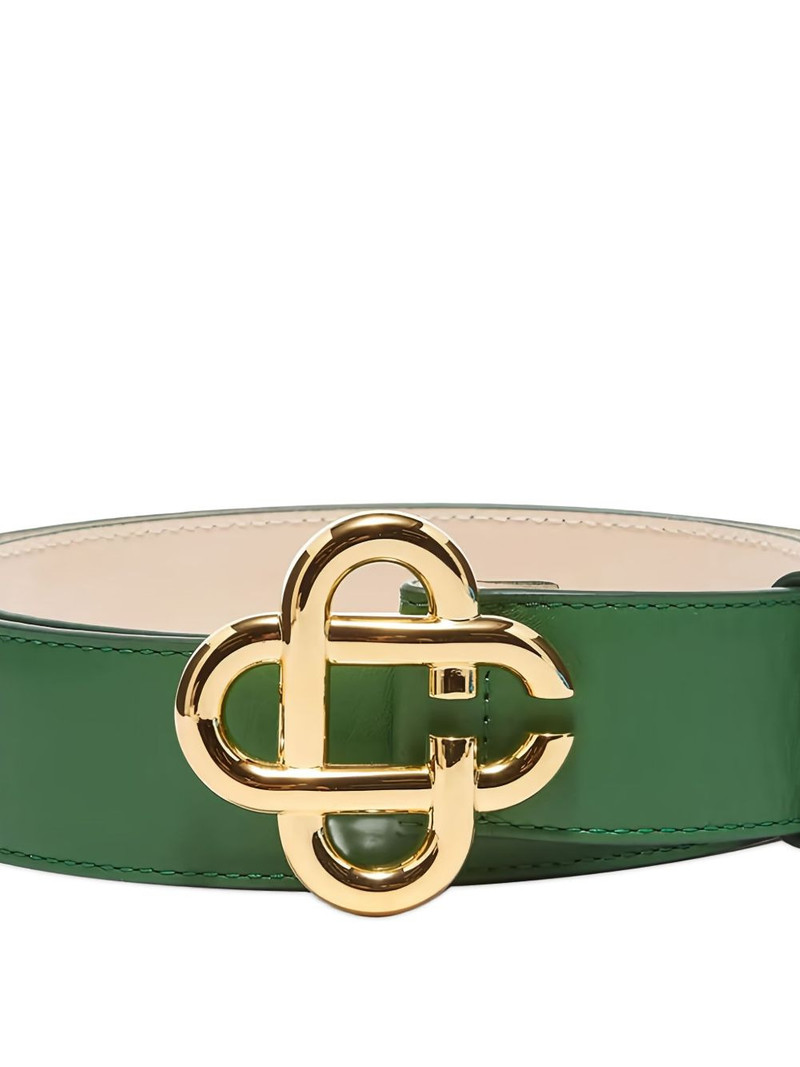 CASABLANCA logo leather belt outlook