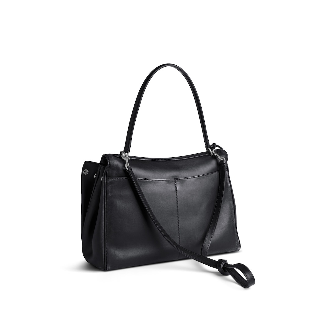 Women's Rodeo Medium Handbag Used Effect With One Charm in Black - 3
