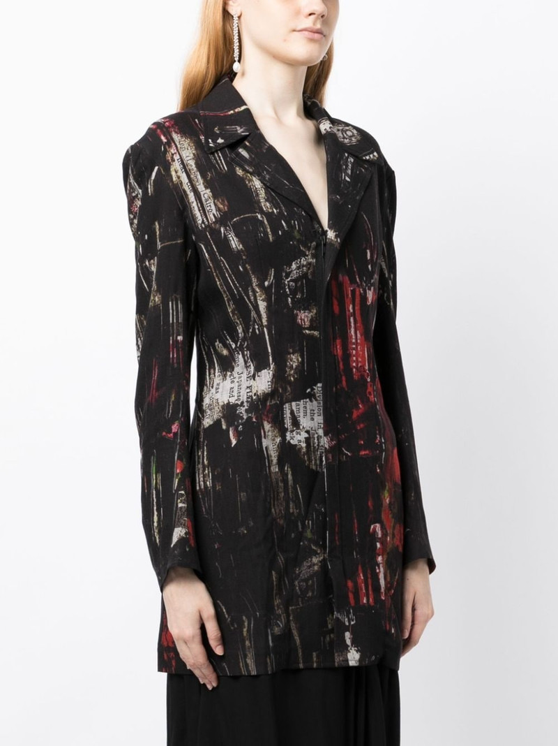 graphic-print zipped blazer 3