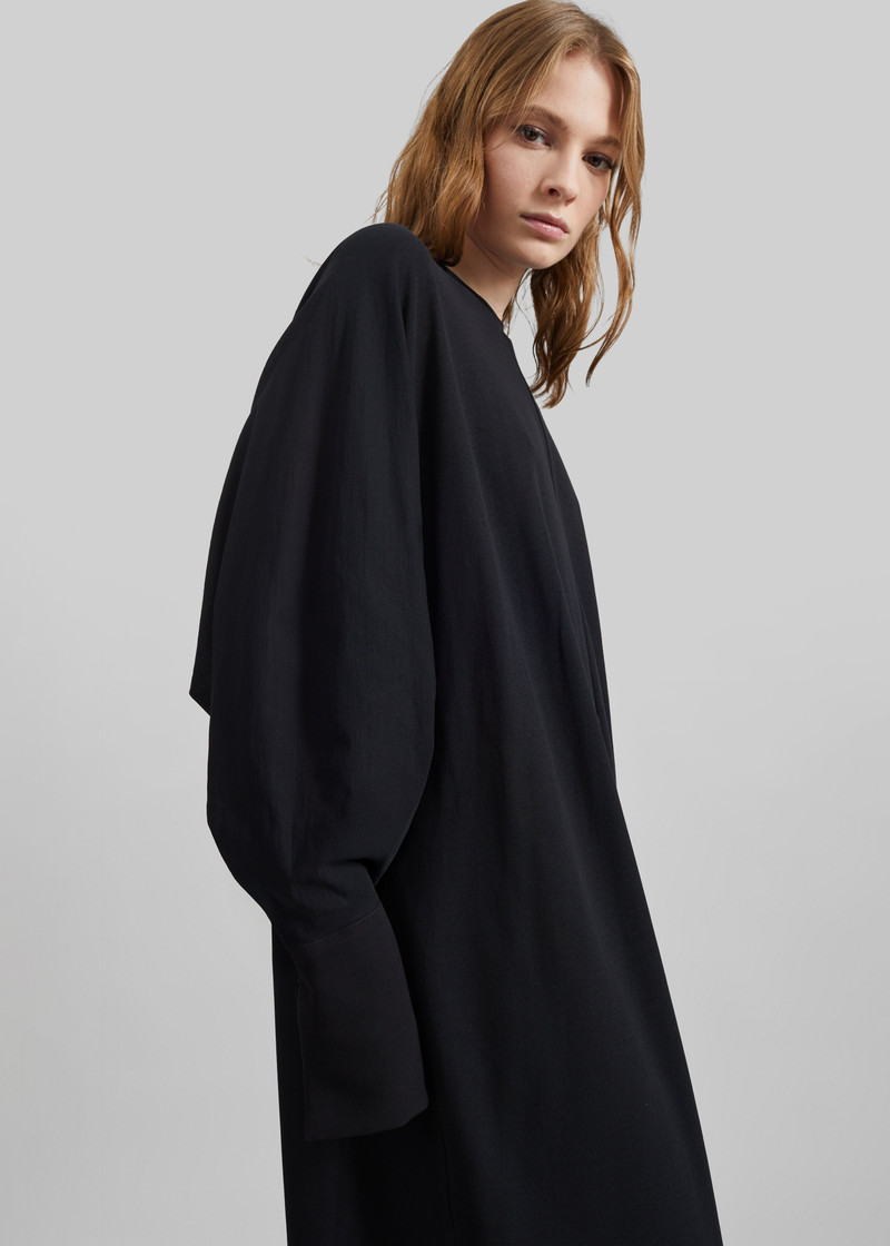 Darkpark Frida Light Jersey Cuff Long Sleeve Dress - Black 4