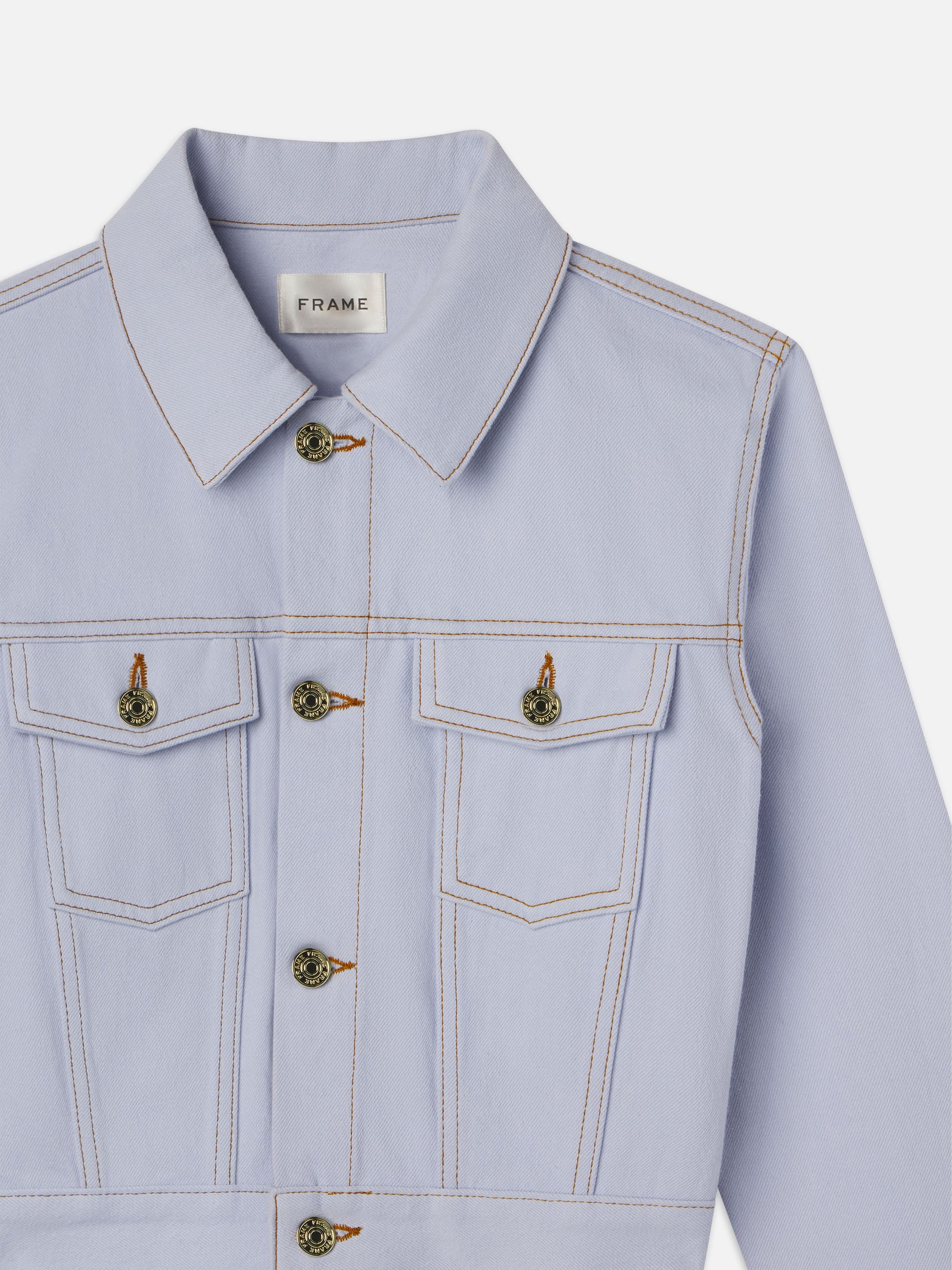The Tailored Denim Jacket in Celeste - 3