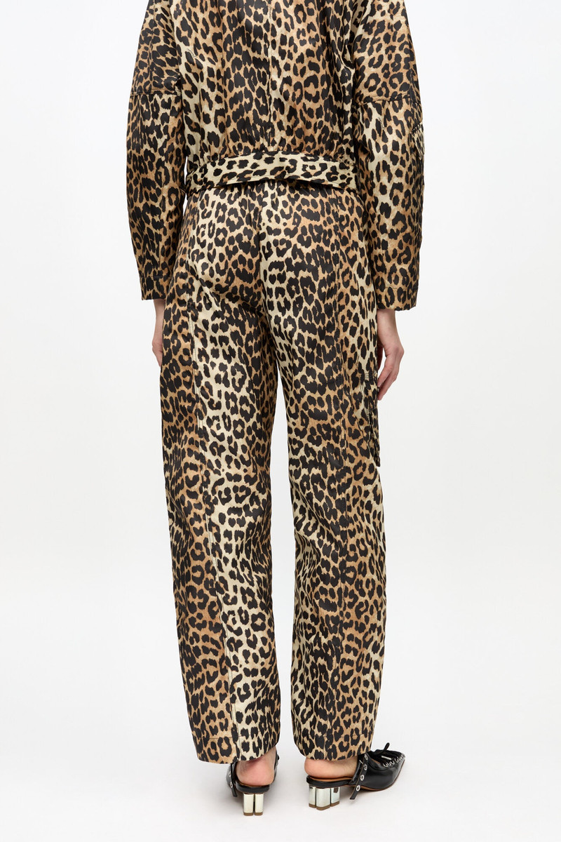 LEOPARD DUCHESSE NYLON CARGO PANTS 4