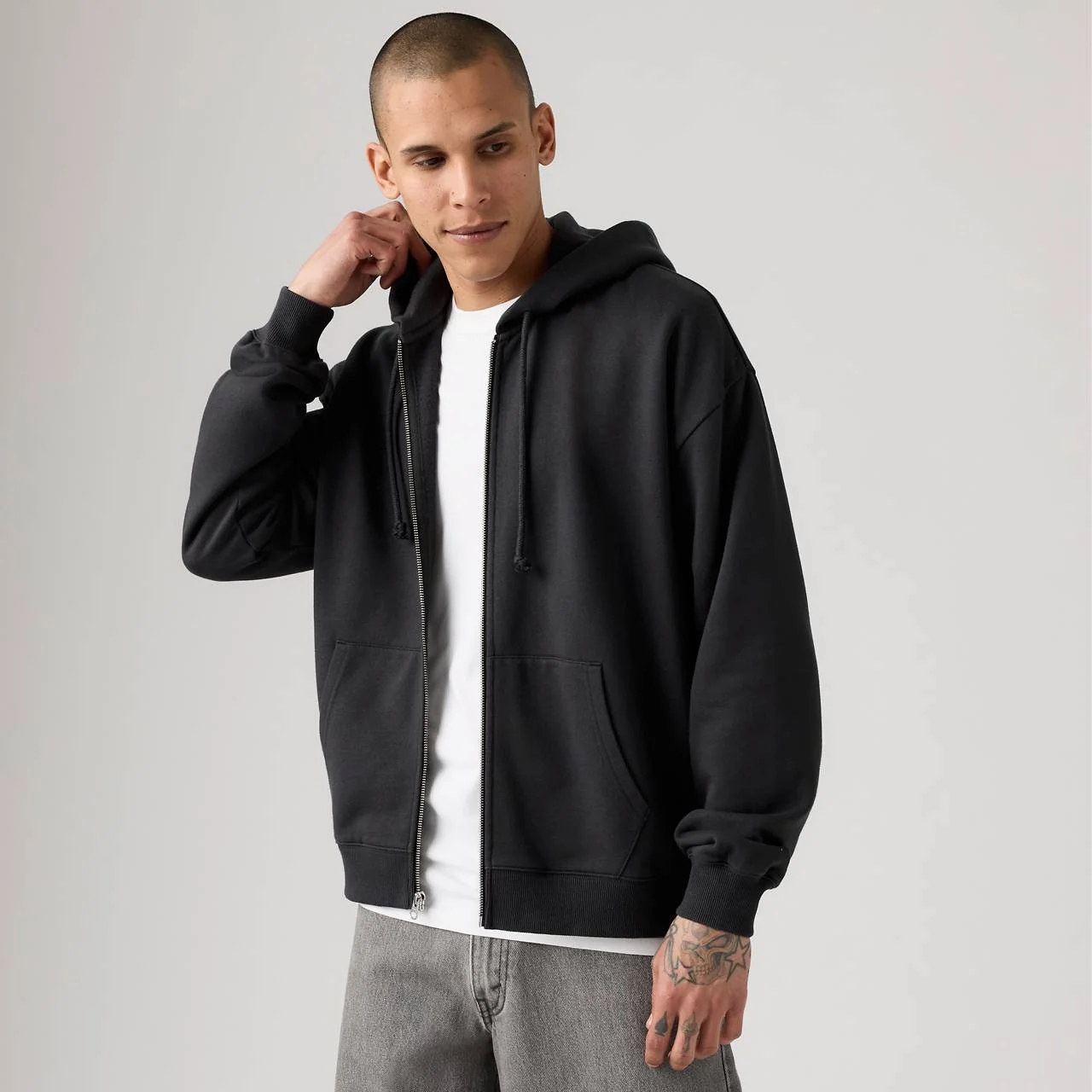 BOXY FULL-ZIP SWEATSHIRT - 1