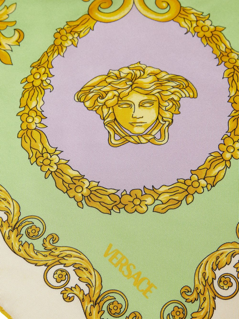 VERSACE Medusa-motif silk scarf outlook