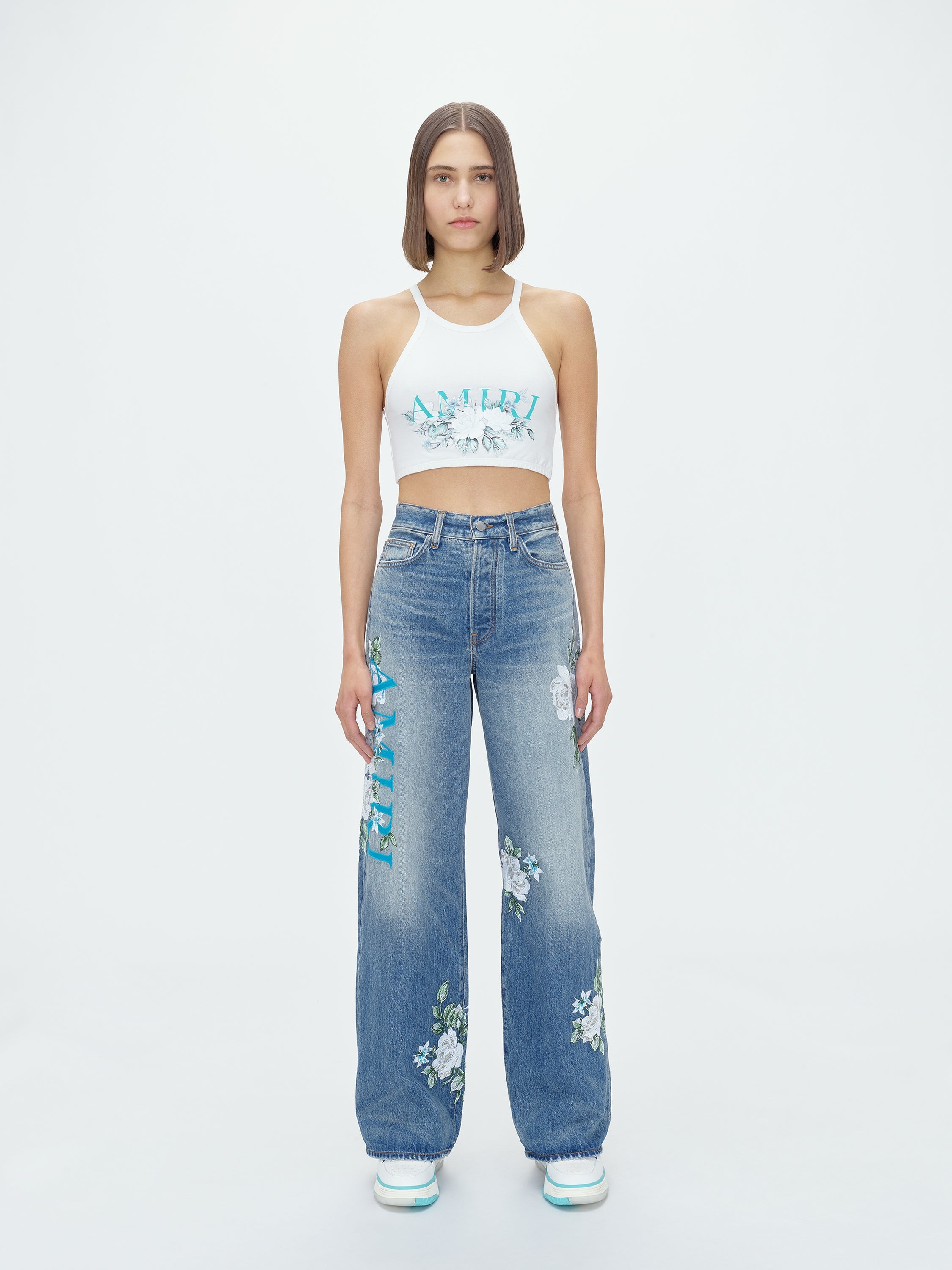 AMIRI FLORAL WIDE LEG JEAN - 2